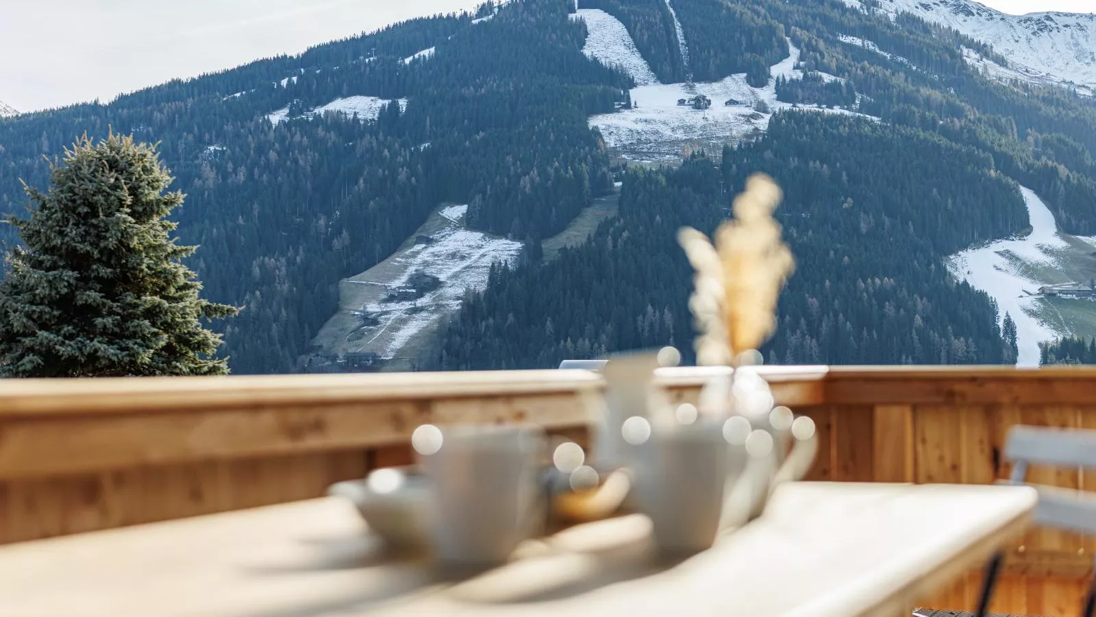 Tirola Hütte-Uitzicht winter