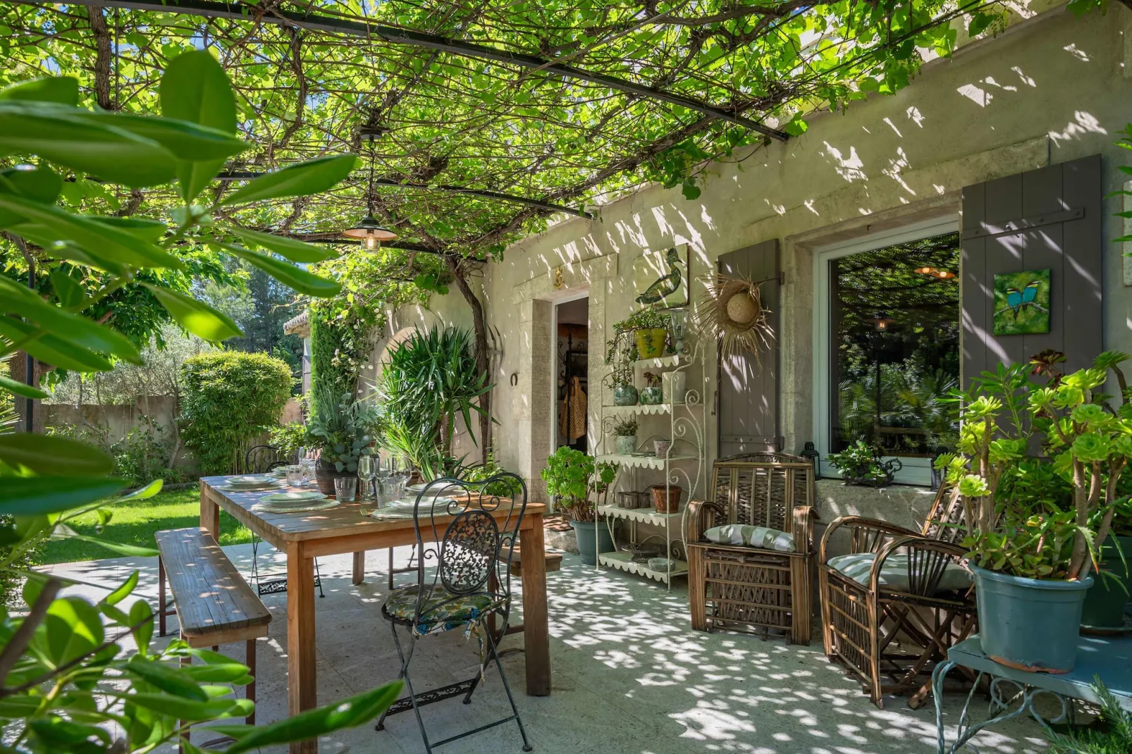 Mas authentique à Paradou Alpilles-Terrasbalkon