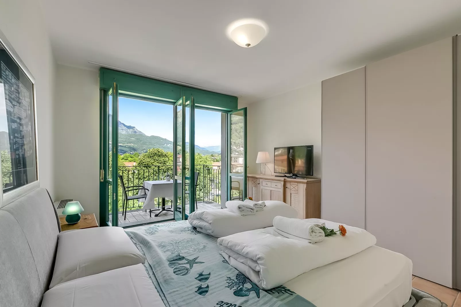 RESIDENCE PORTO LETIZIA - PALACE-1ROOM APT 4 PAX MOUNTAIN VIEW DELUXE8204 - P1MD4 - Slaapkamer