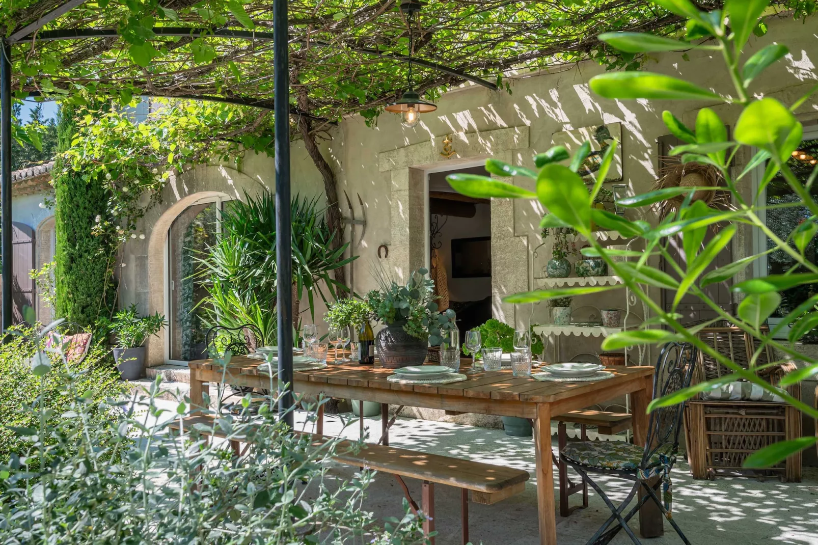 Mas authentique à Paradou Alpilles-Terrasbalkon