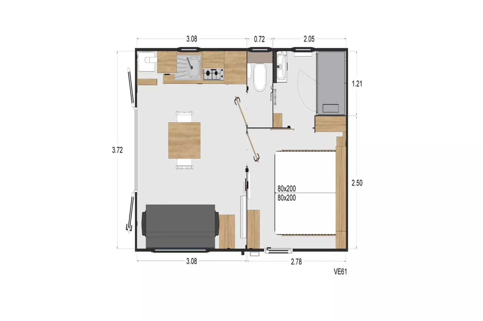 Vakantiepark Eiland van Maurik 8-Plattegrond
