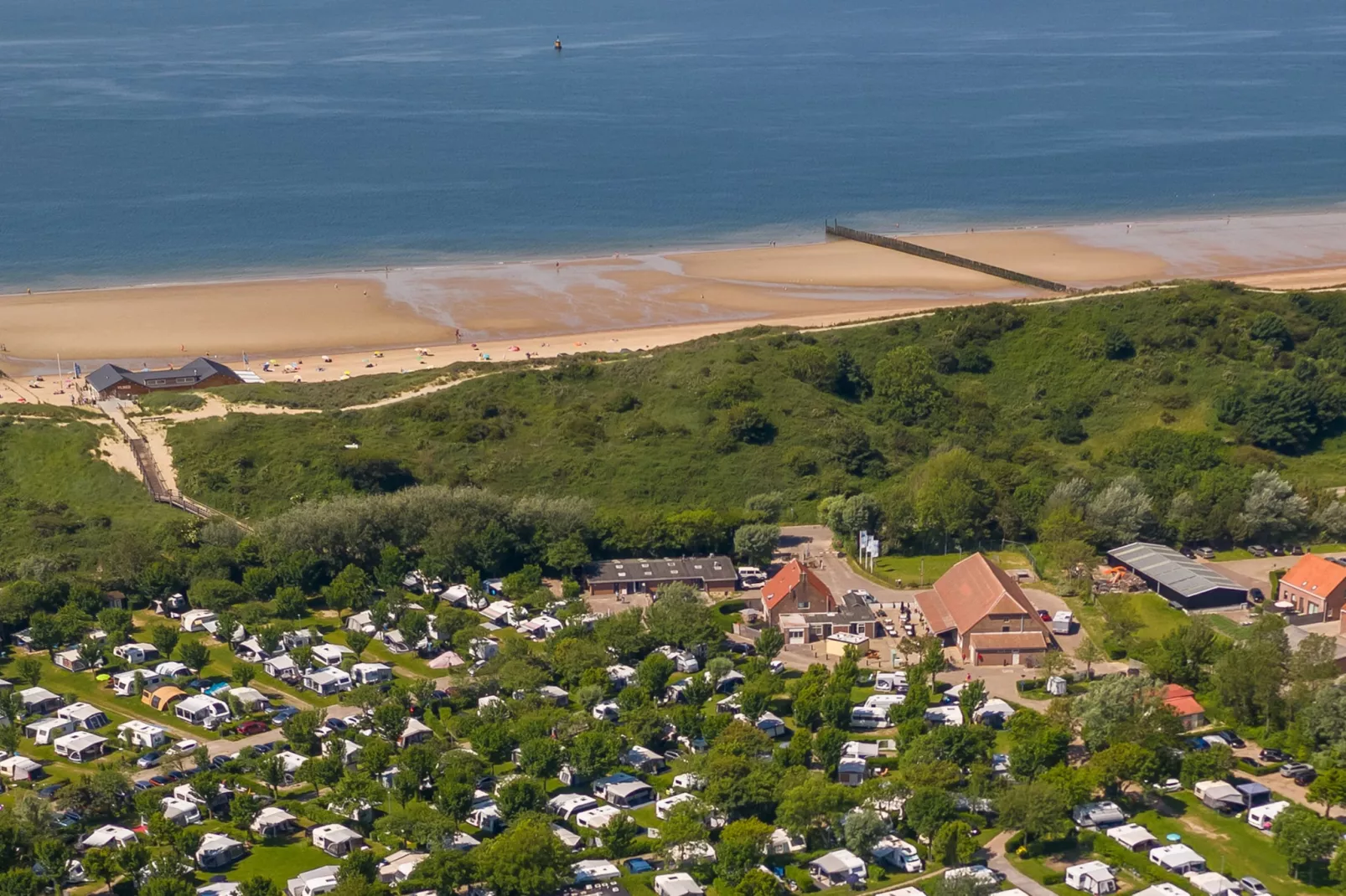 Strand Dishoek 345/346-Gebieden zomer 1km