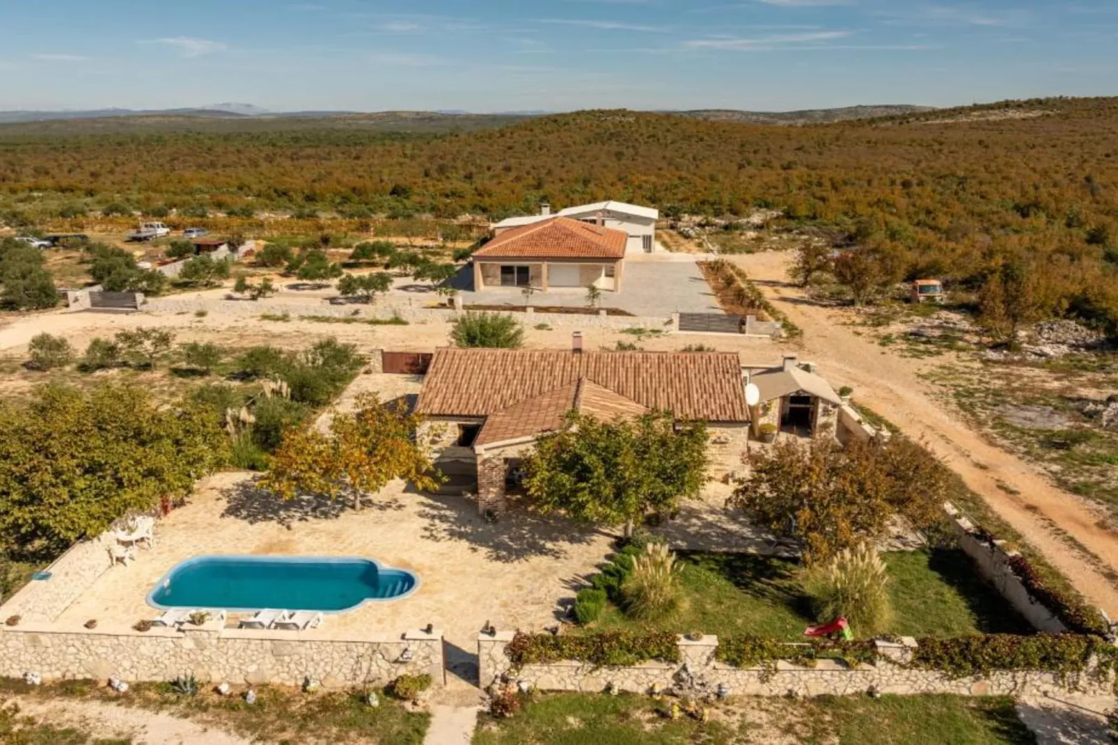 Holiday House Šimun - Three bedroom Holiday house with pool - Uitzicht