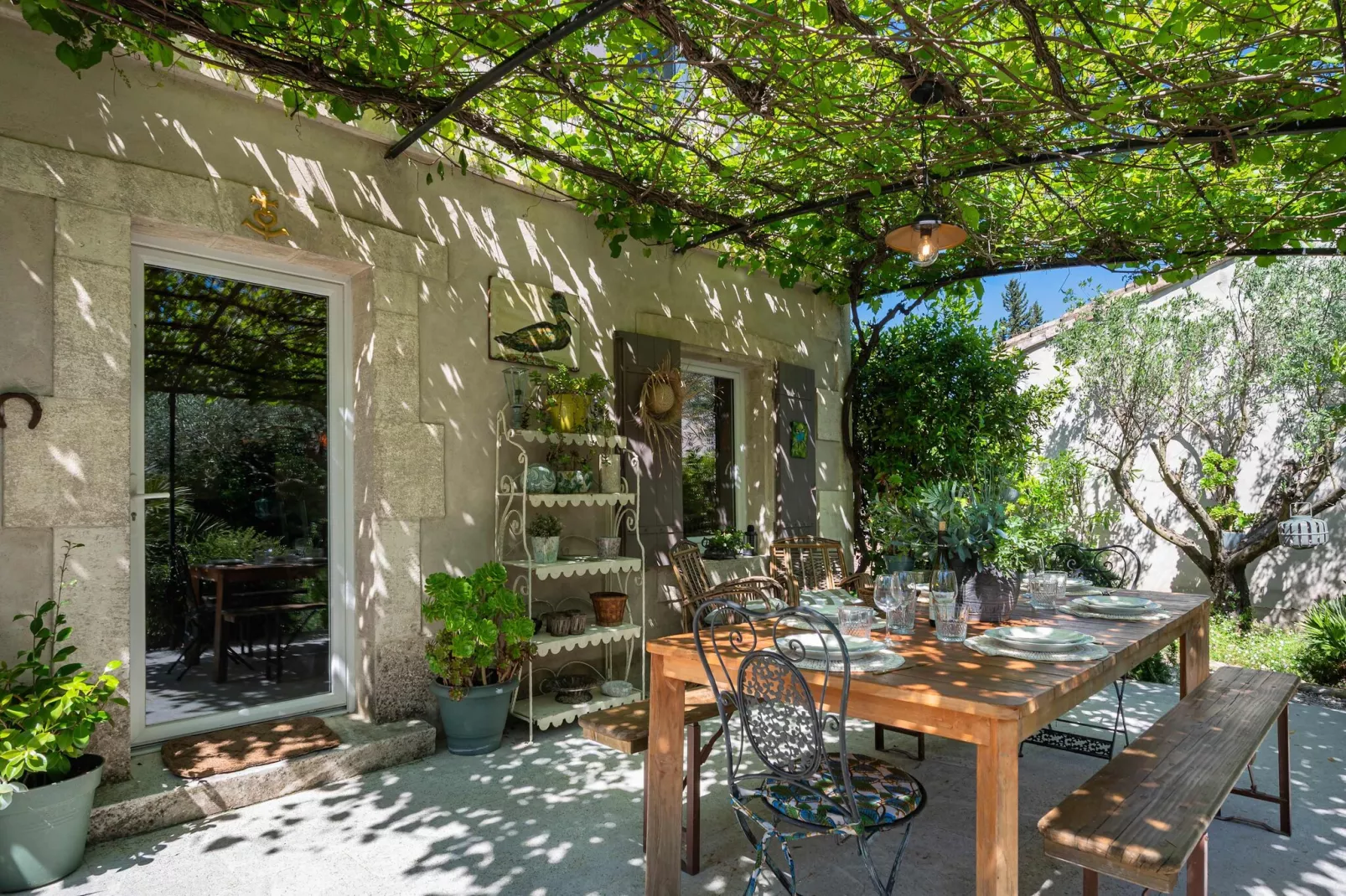 Mas authentique à Paradou Alpilles-Terrasbalkon