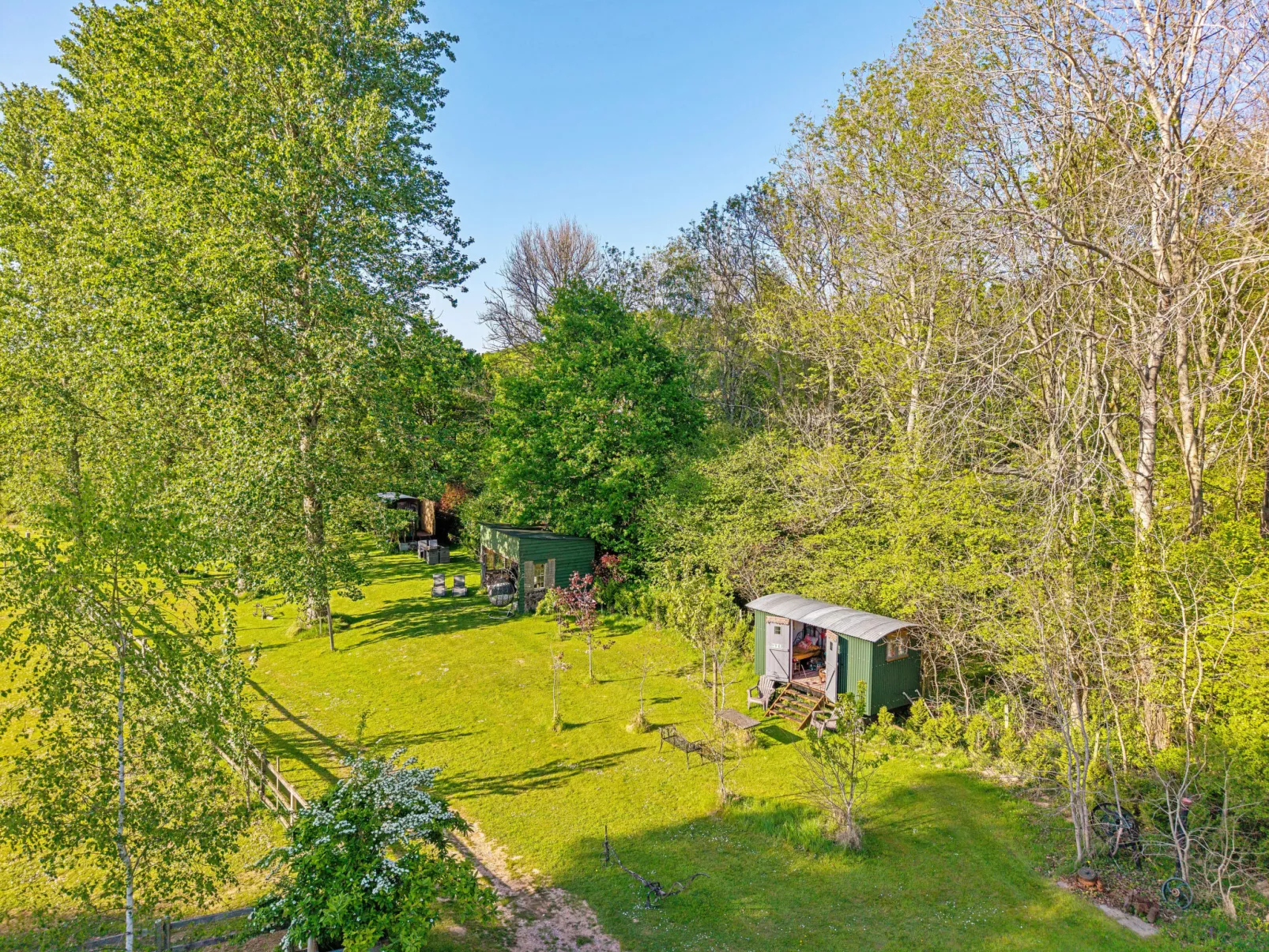 Shepherd's Hut at Hilltop Farm - Buiten