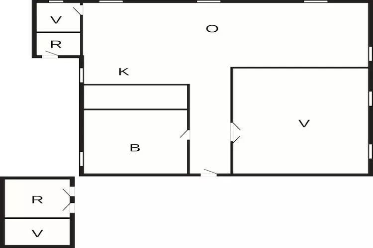 6 Personen vakantie huis in Hals-Plattegrond