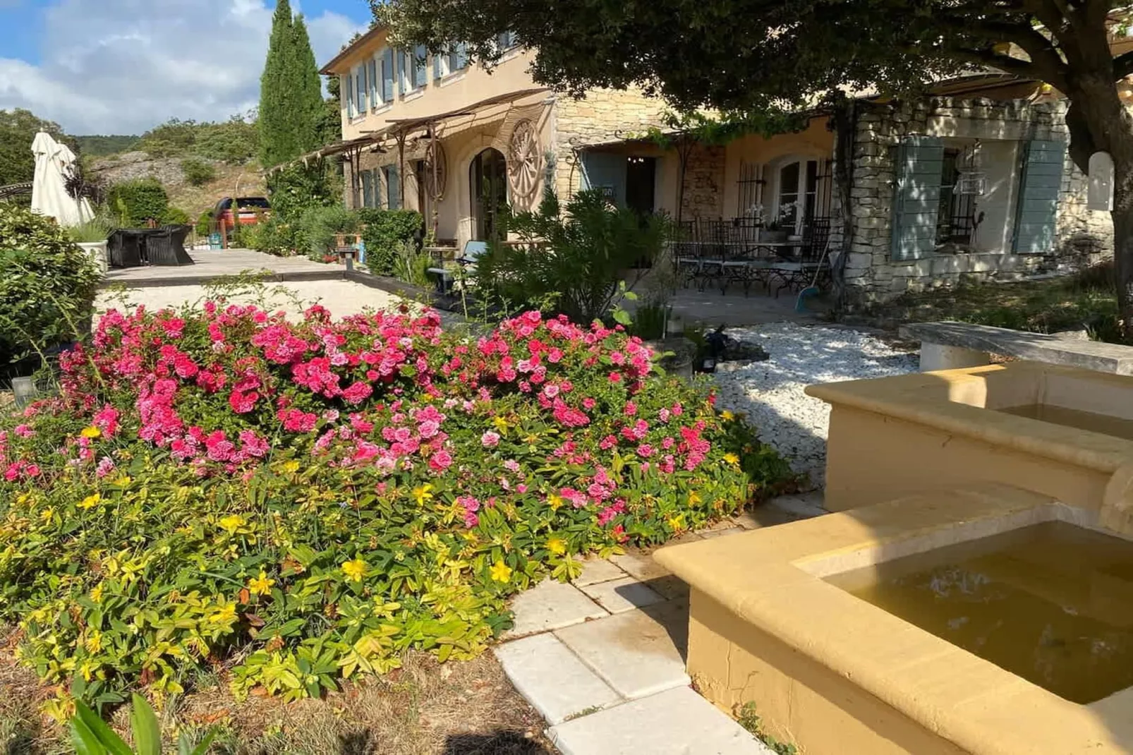 Villa provencale à Murs coeur du Luberon-Tuinen zomer