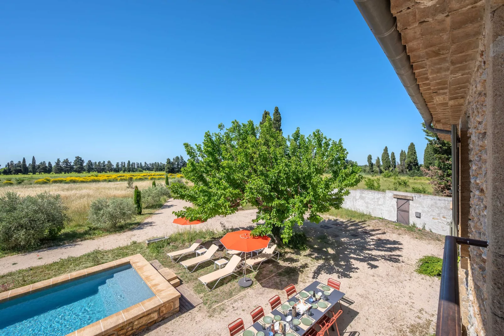 Mas du Mûrier-Uitzicht zomer