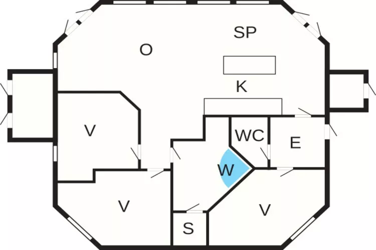 4 room,ground floor - Plattegrond