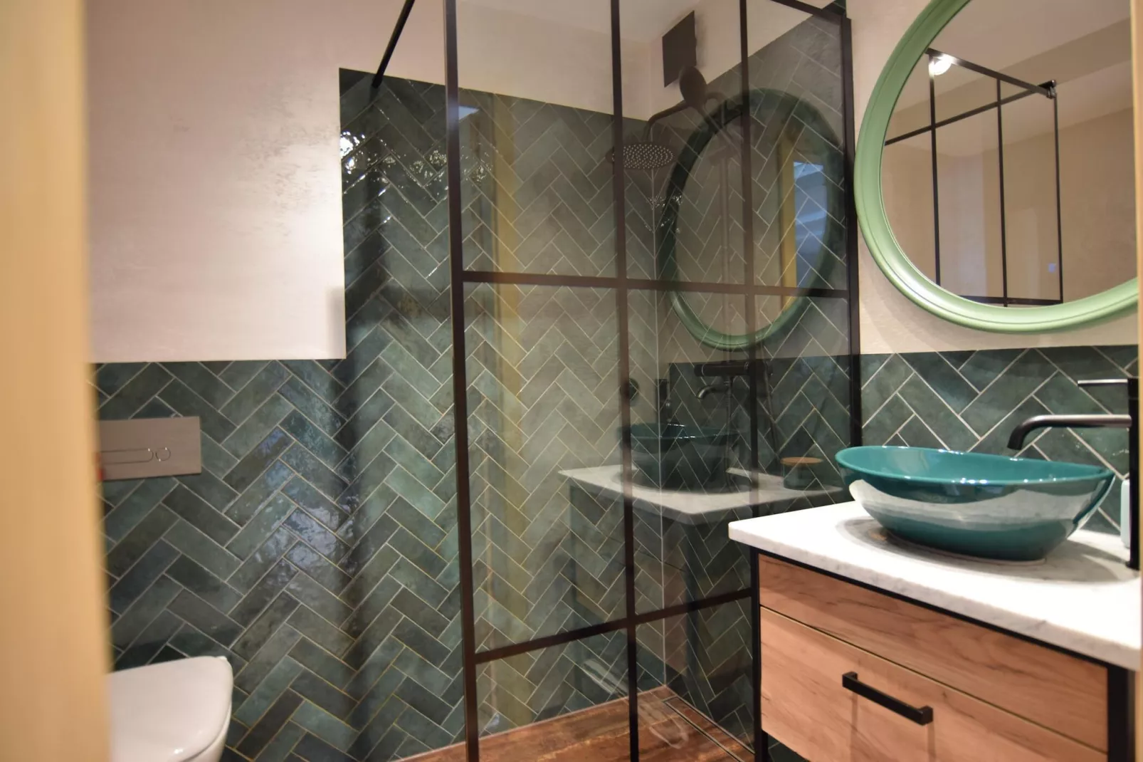 Dom wakacyjny w Starych Czaplach z dużą sauną-Badkamer