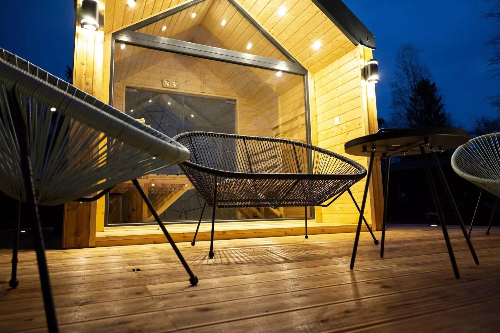 Dom wakacyjny w Starych Czaplach z dużą sauną-Terrasbalkon