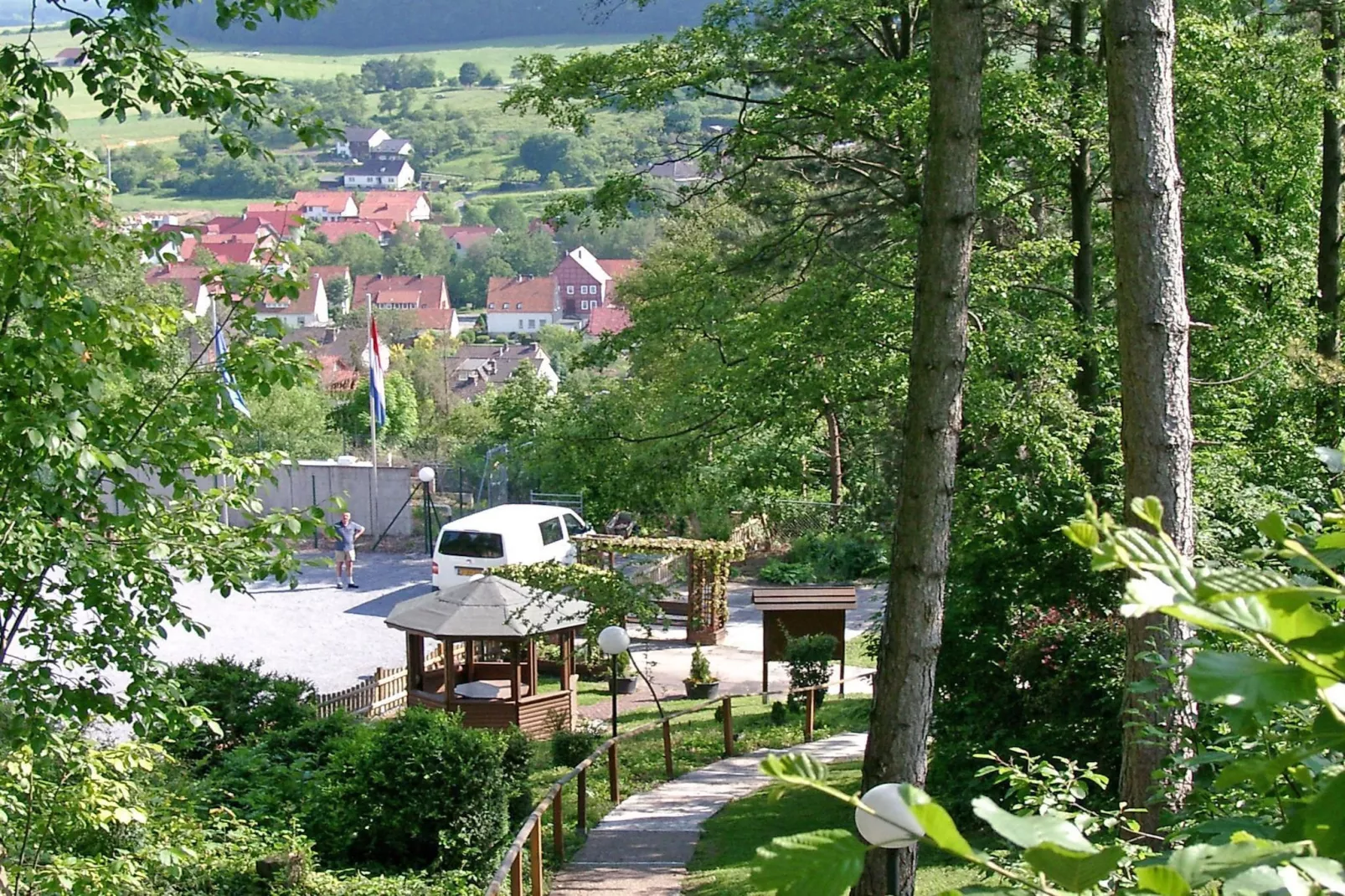 Europa-Feriendorf-Gebieden zomer 1km