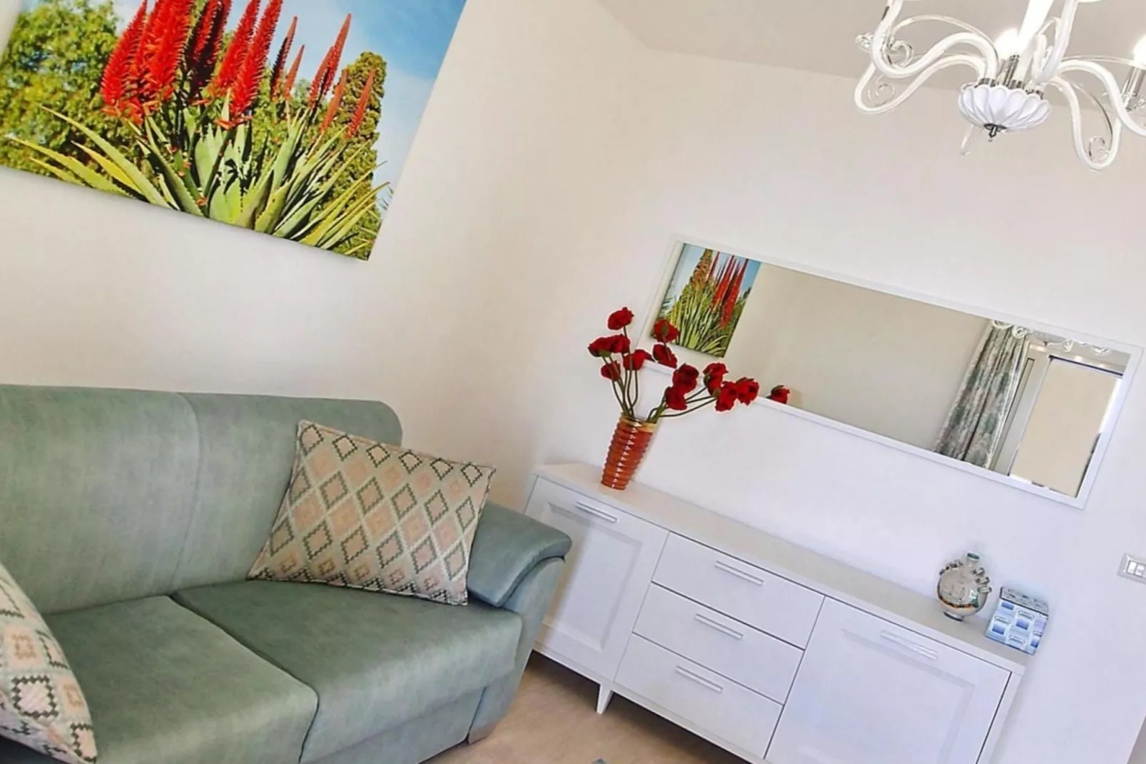 Apartments Taormina-Le Villette Aloe 5 pax - Woonkamer
