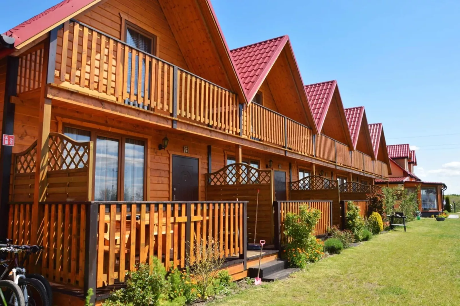 Domki wakacyjne z basenem dla 4 osób Jarosławiec-Buitenkant zomer