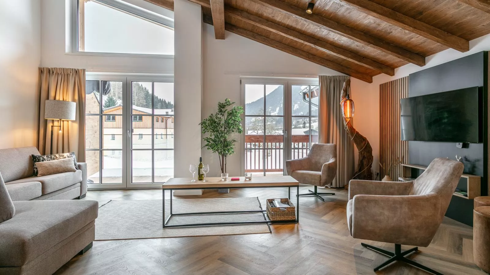 Tauernlodge Amadeiro Im Pongau-Woonkamer