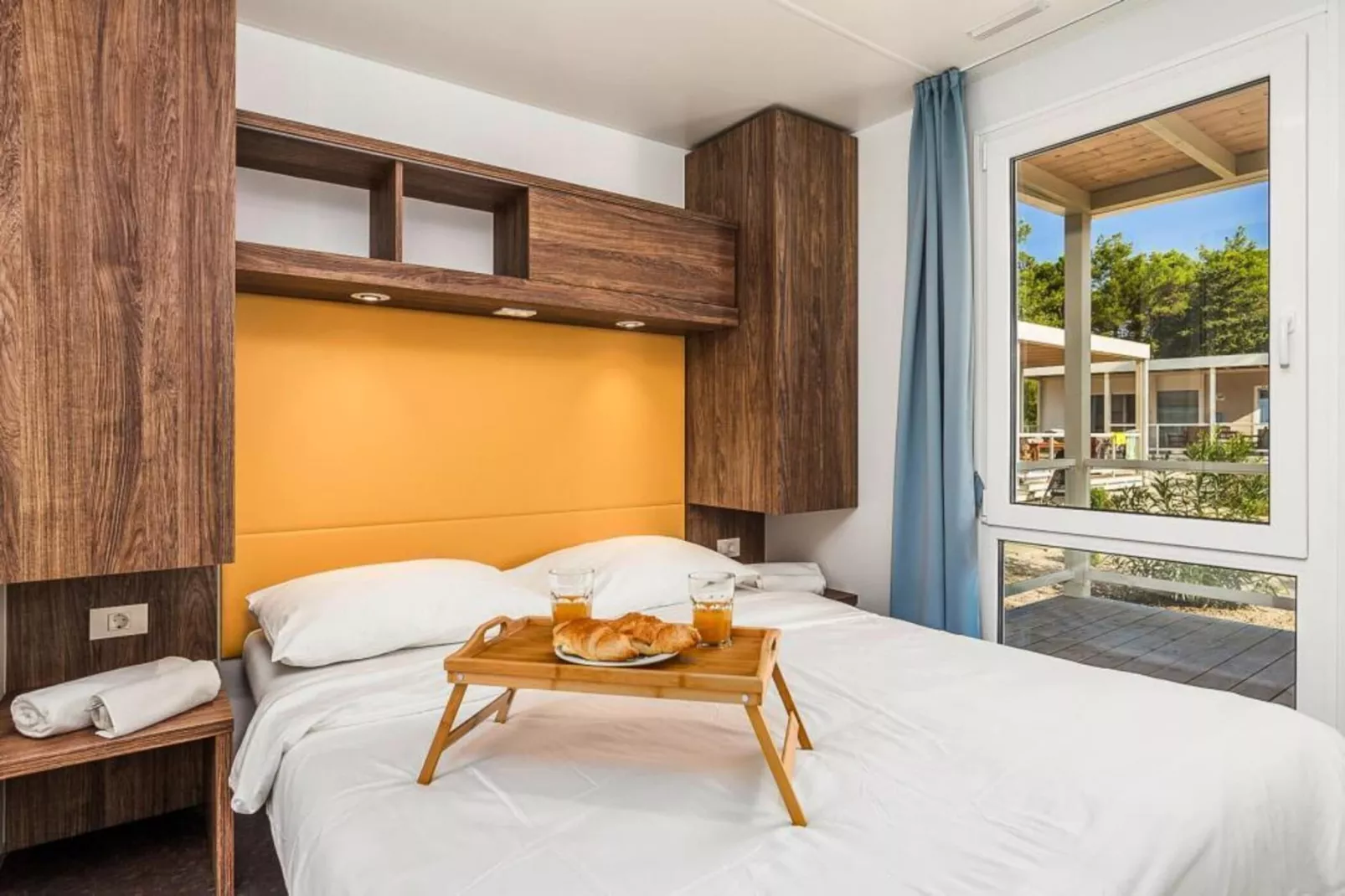 Mobile Homes Strasko Novalja Mediteran Superior mit Pool ca 34 qm für 6 Pers-Slaapkamer