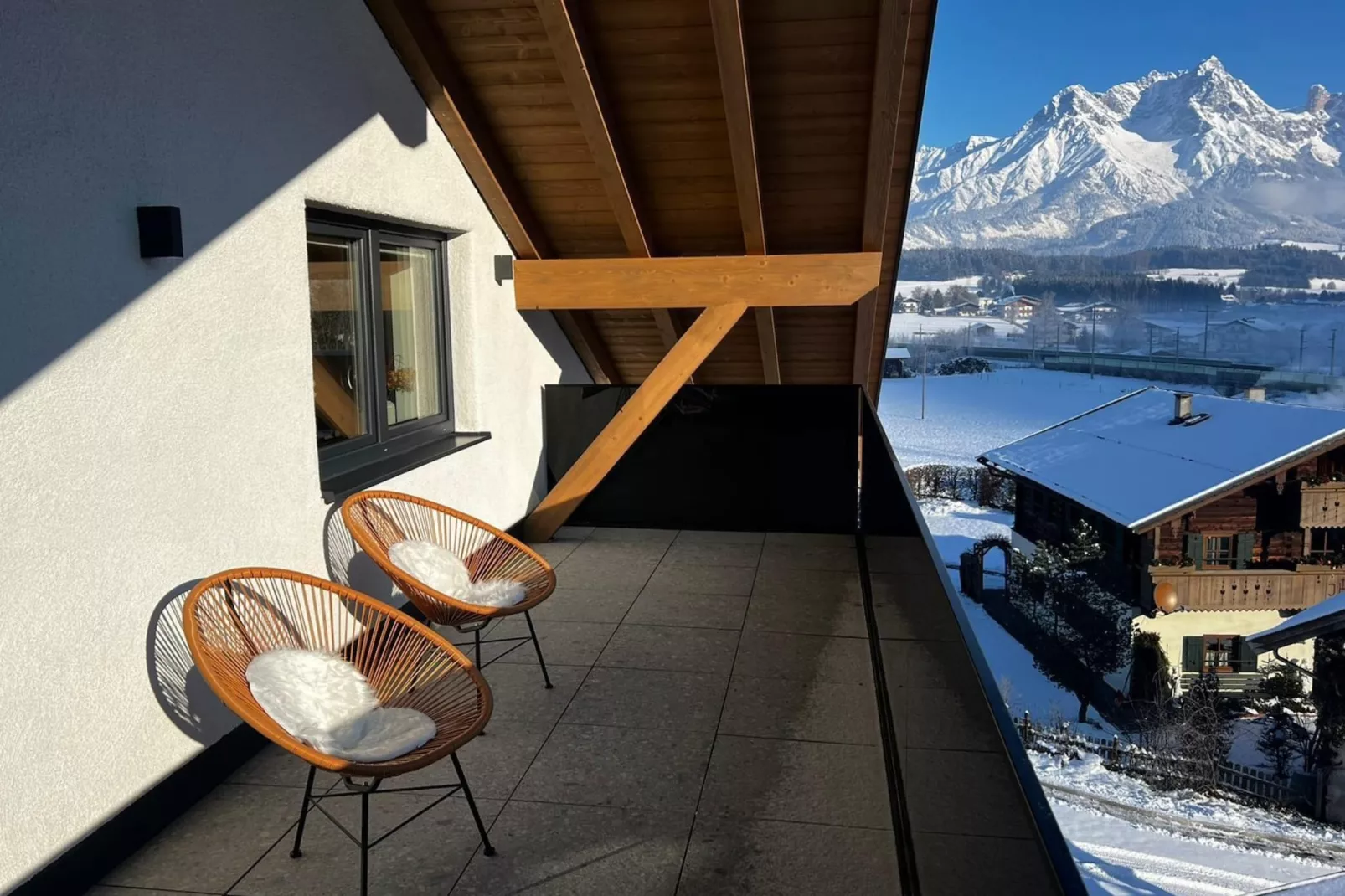 Penthouse "Voll-Bartl"-Uitzicht winter
