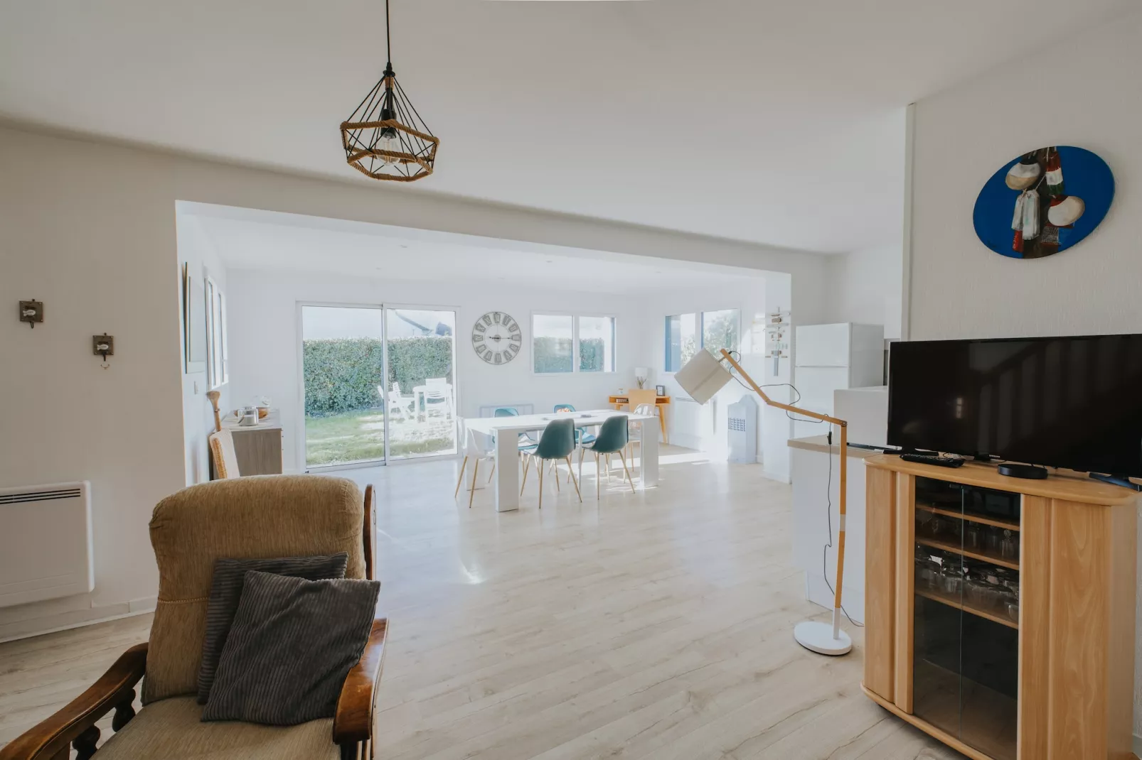 Ferienhaus in Porspoder-Woonkamer