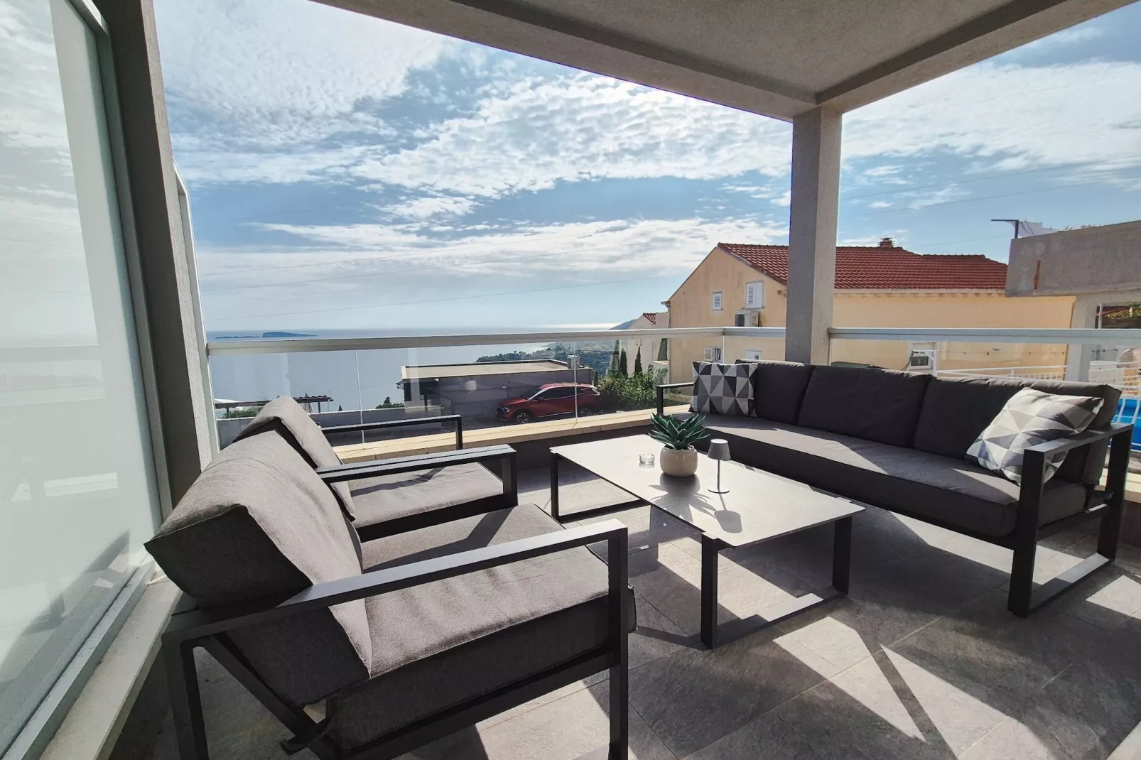 Apartment LaVilla - Two Bedroom Apartment with Balcony and Sea View (Žuti) - Terrasbalkon