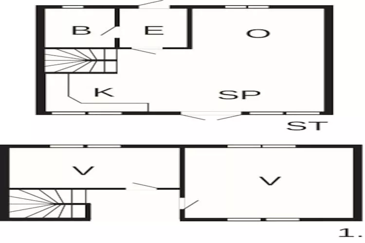 3 room,2 levels-Plattegrond