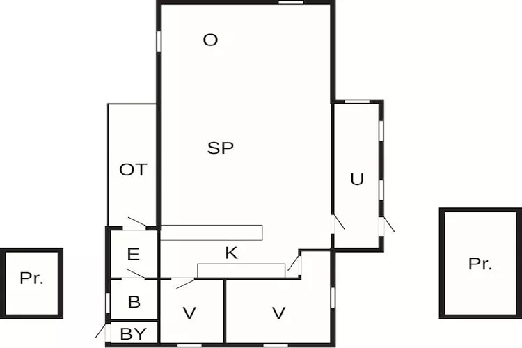 6 Personen vakantie huis in Dannemare-Plattegrond
