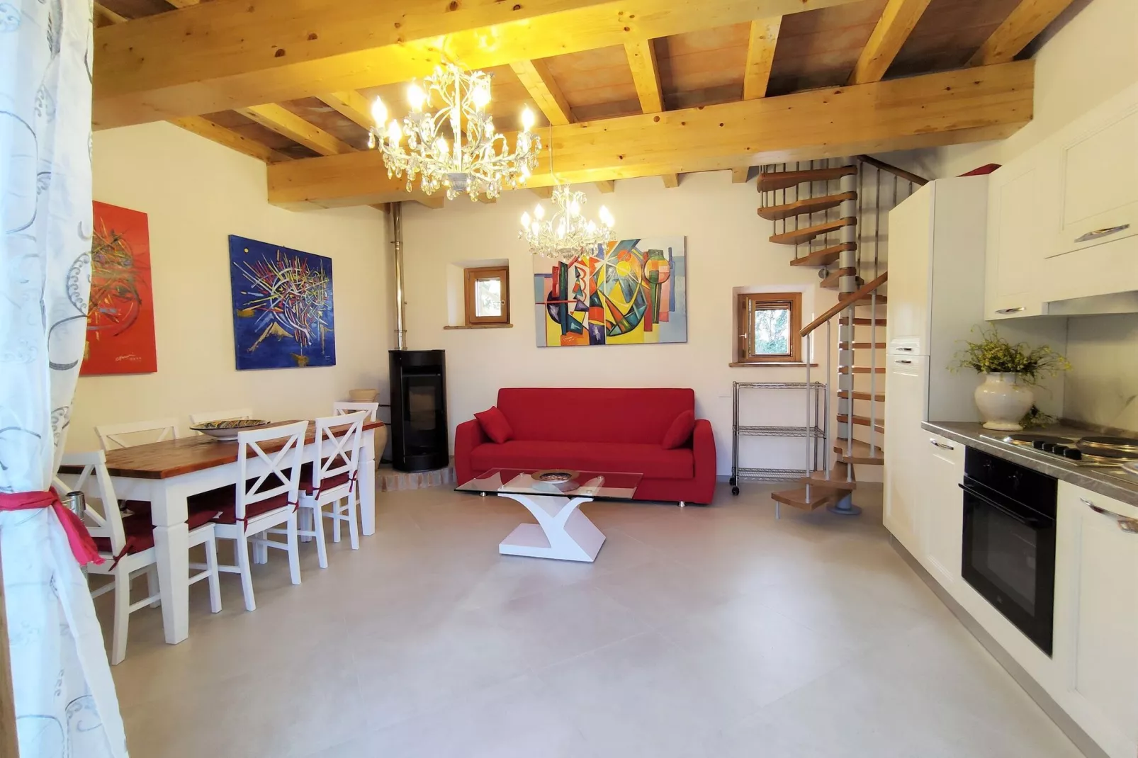 Villa Pratini-Woonkamer