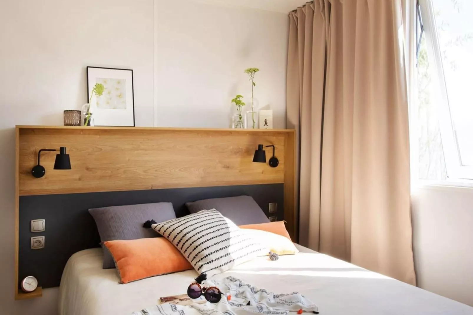 Camping L'Air Marin Vias-Plage  Mobilhome Acapulco 2CH - Slaapkamer