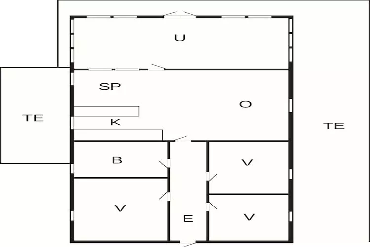 5 Personen vakantie huis in Roslev - Plattegrond