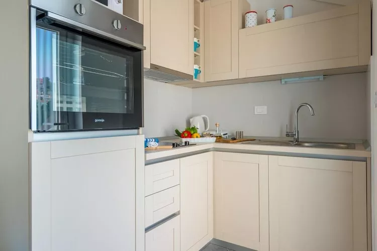 Apartments Arla Exclusive - Deluxe One Bedroom Apartment with Balcony and Sea View-Keuken