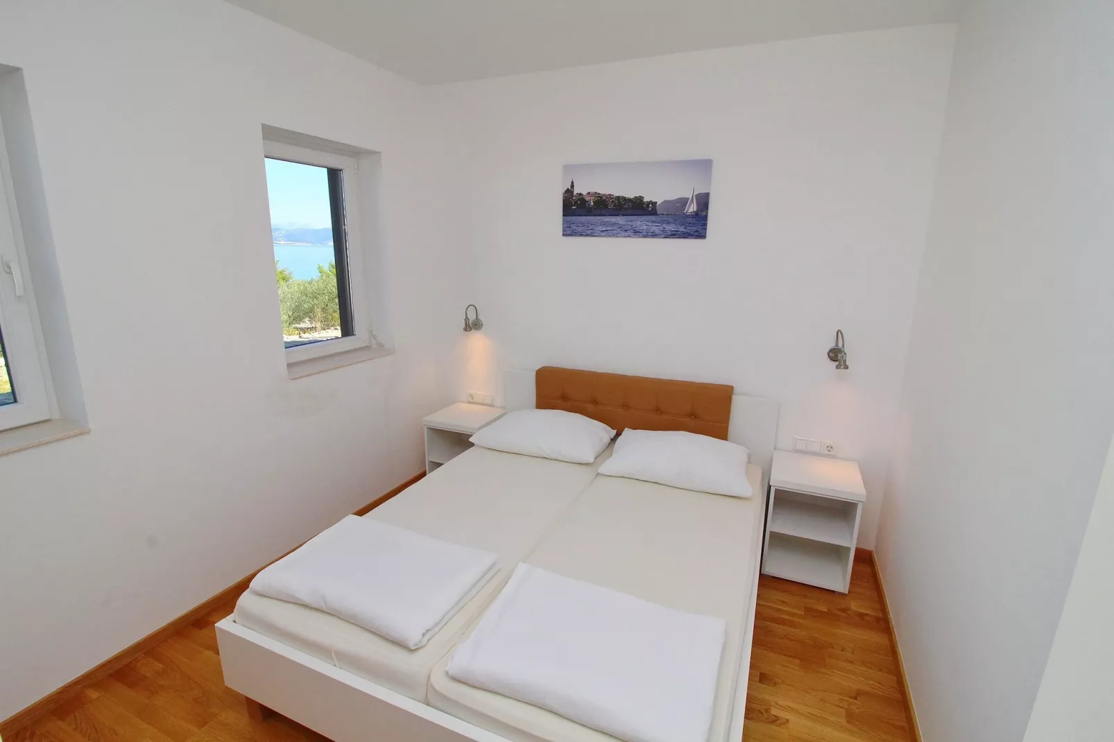 Apartments Kula - One-Bedroom Apartment with Terrace and Sea View-B2-Slaapkamer