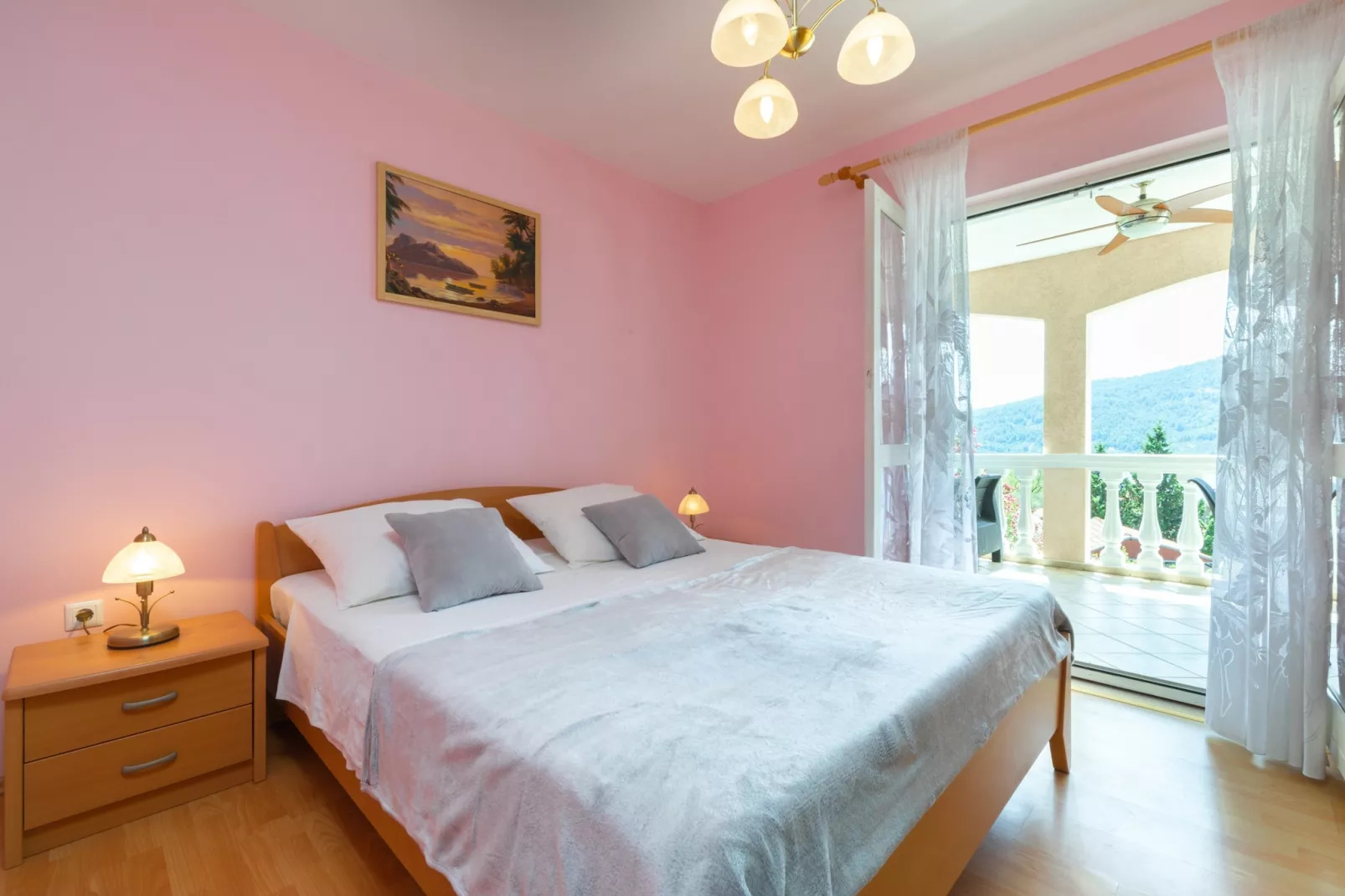 Holiday Home Diana - Two Bedroom Apartment with Terrace and Sea View-Slaapkamer