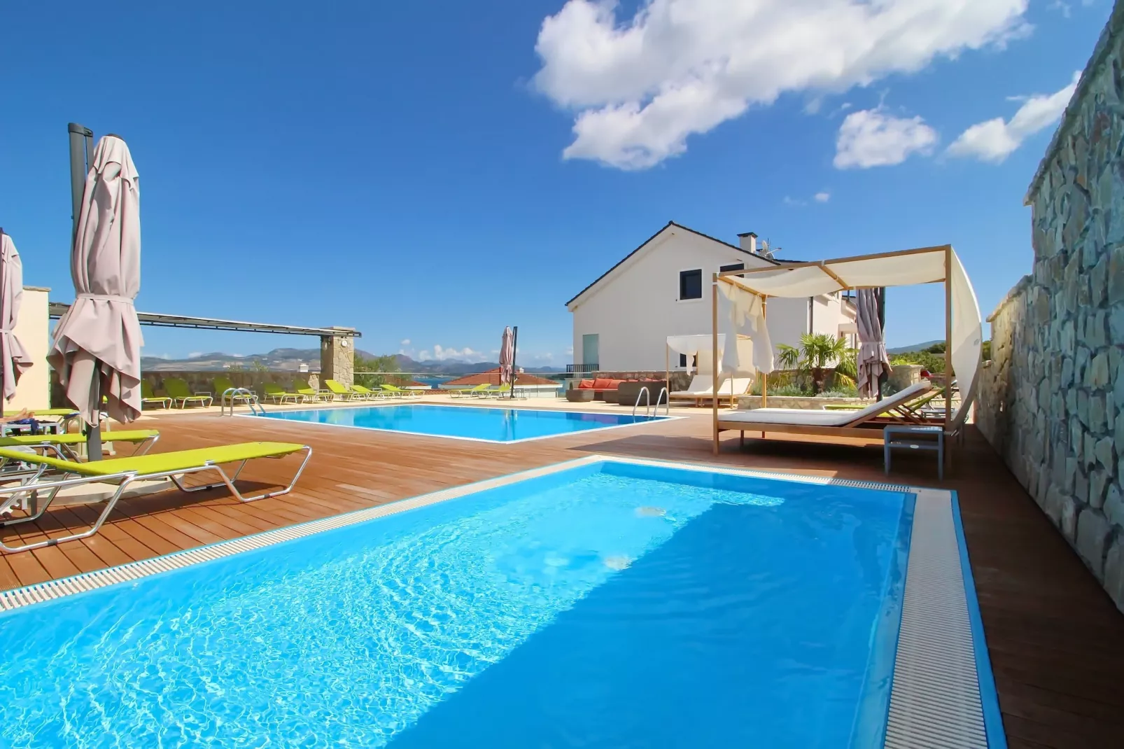 Apartments Kula - One-Bedroom Apartment with Terrace and Sea View-A2-Zwembad