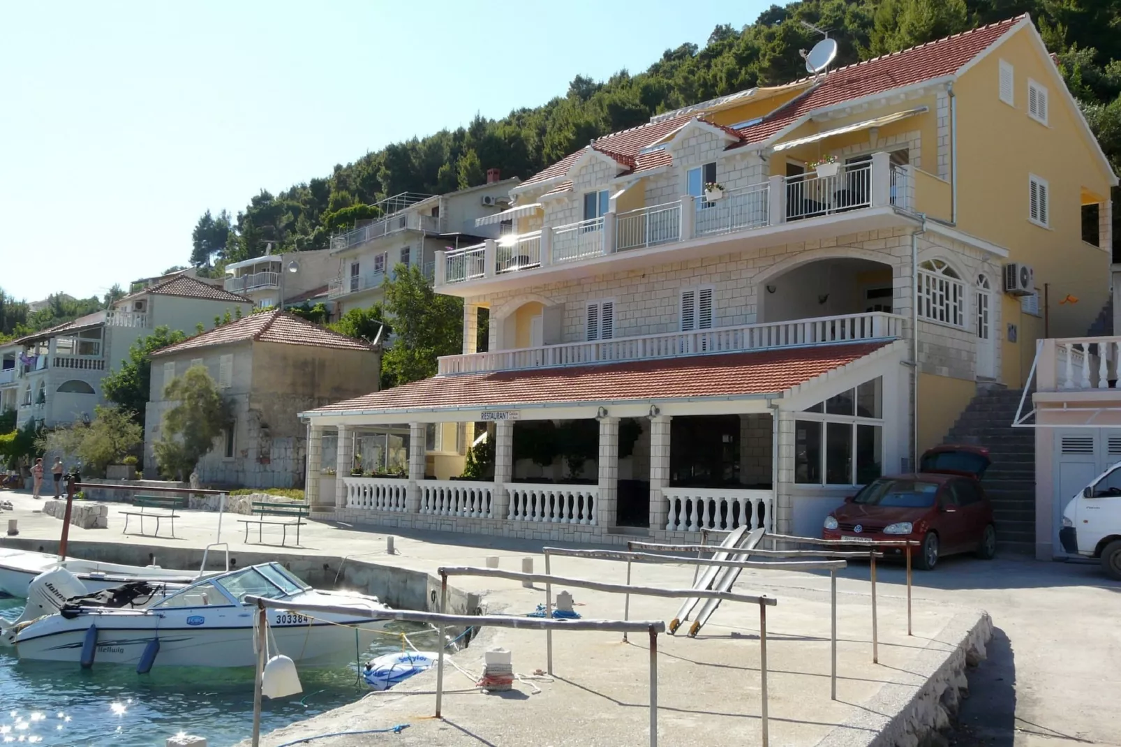 Apartments Korčula - Two Bedroom Apartment with Terrace and Sea View (Coral)-Buitenlucht