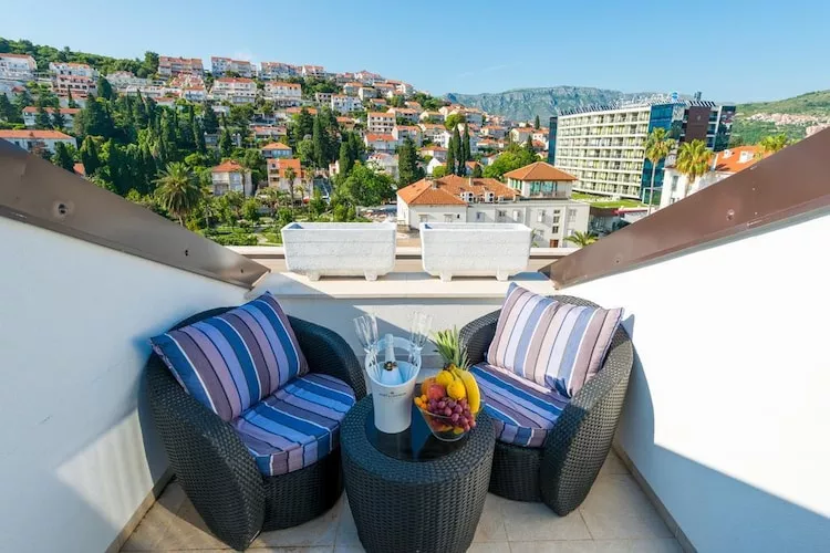 Apartments Arla Exclusive - Deluxe One Bedroom Apartment with Balcony and Sea View-Terrasbalkon