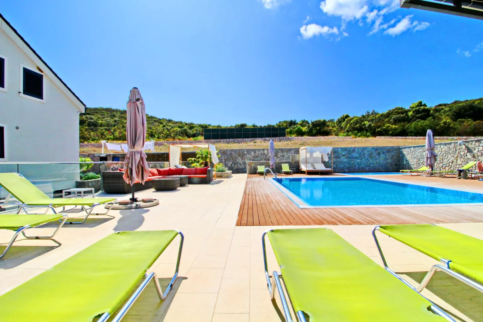 Apartments Kula - Three Bedroom Apartment with Balcony and Sea View-B5-Zwembad