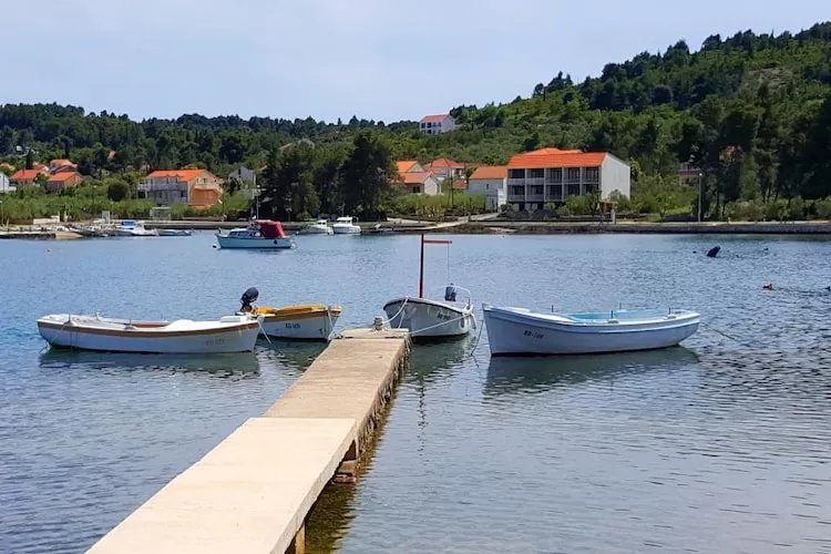 Apartments Radojković Lumbarda - Comfort Two Bedroom Apartment with Terrace and Sea View (A2)-Uitzicht