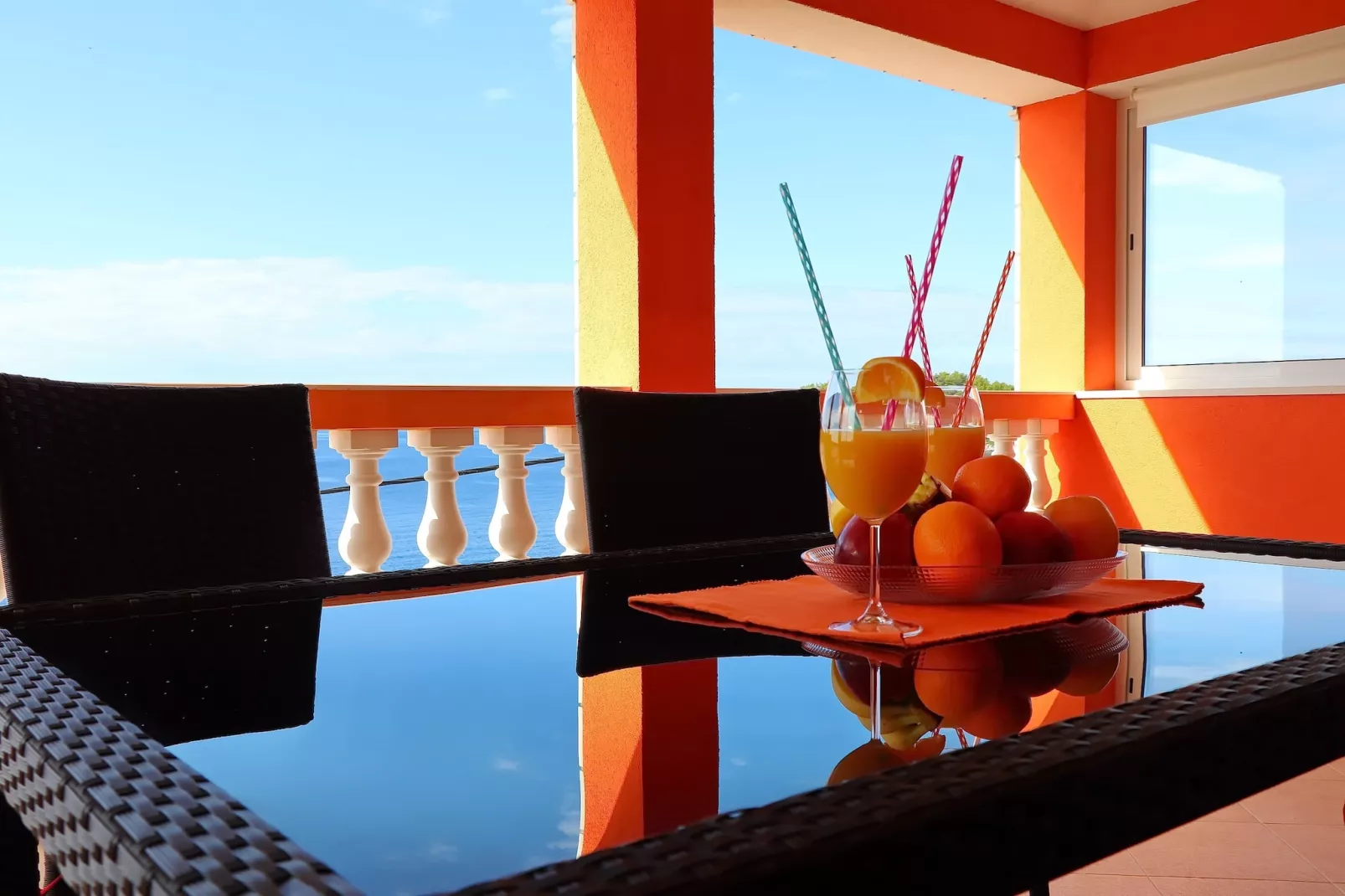 Holiday Home Adriatic View-Five Bedroom Holiday Home with Pool and Sea View-Terras