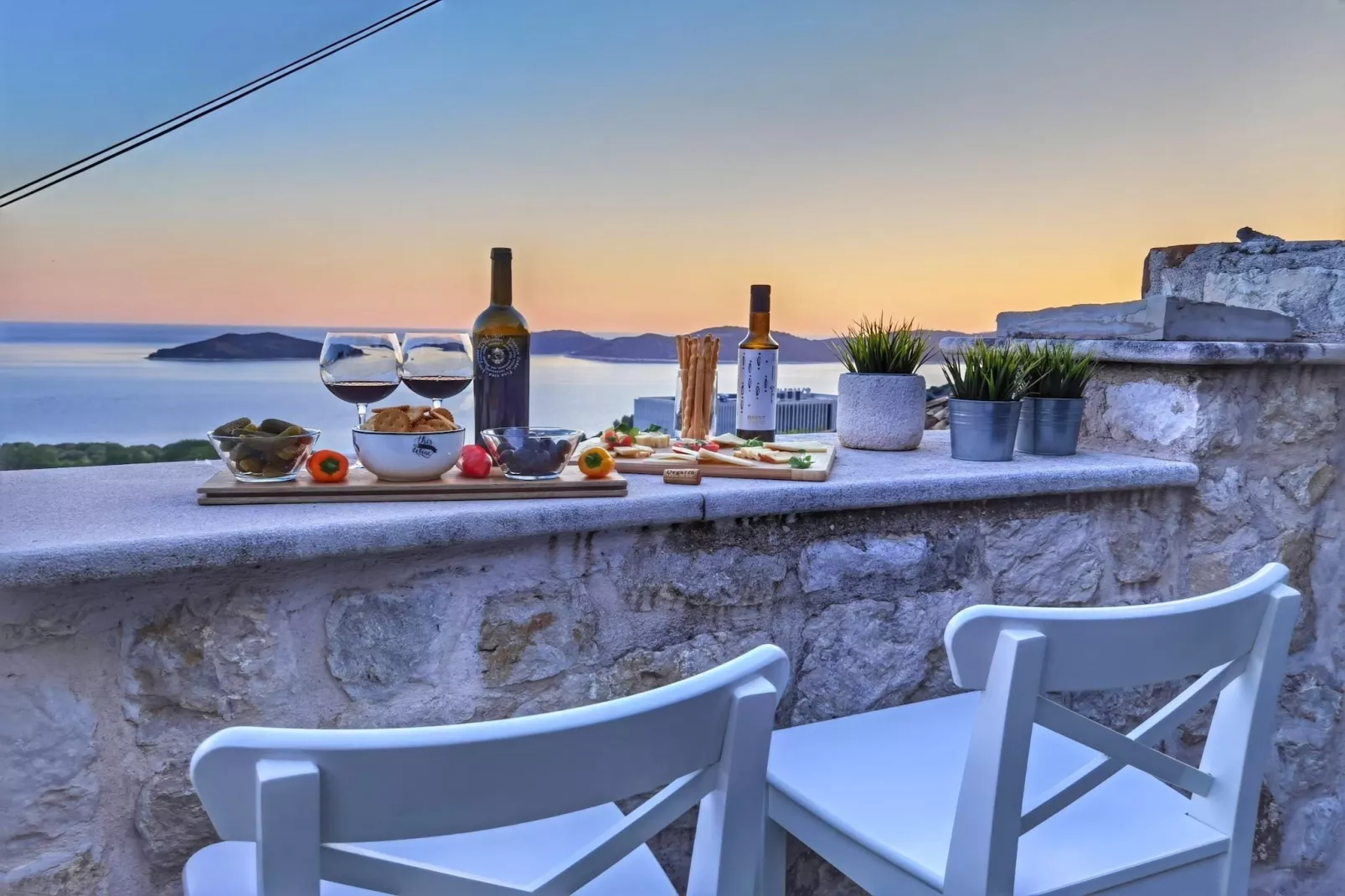 Villa Kanada - Two-Bedroom House with Terrace and Sea View-Uitzicht