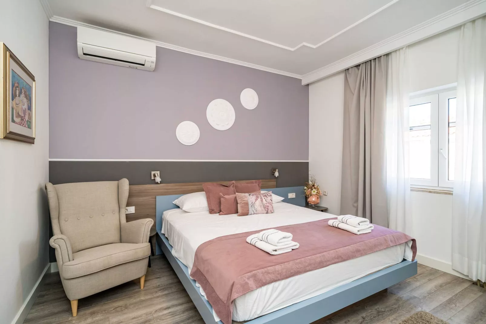 Holiday Home Trojković- Four Bedroom Holiday Home with Terrace and Swimming Pool-Slaapkamer