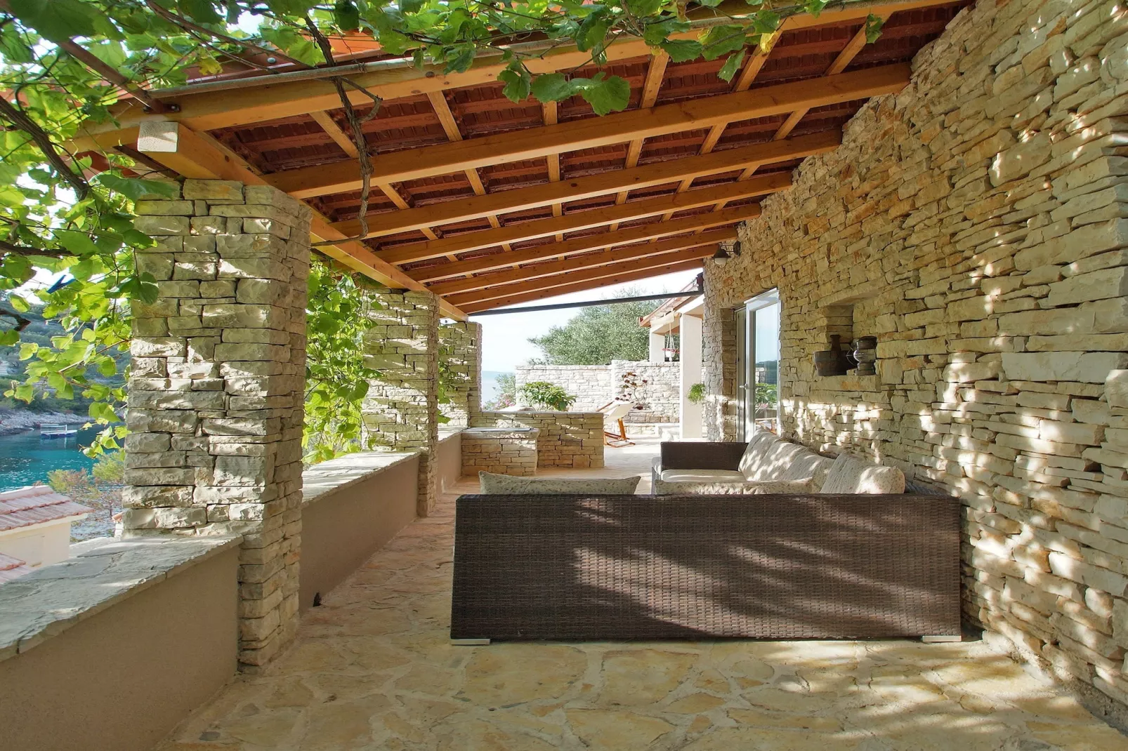 Stone House Mia - Two Bedroom Stone House with Terrace and Sea View-Terras