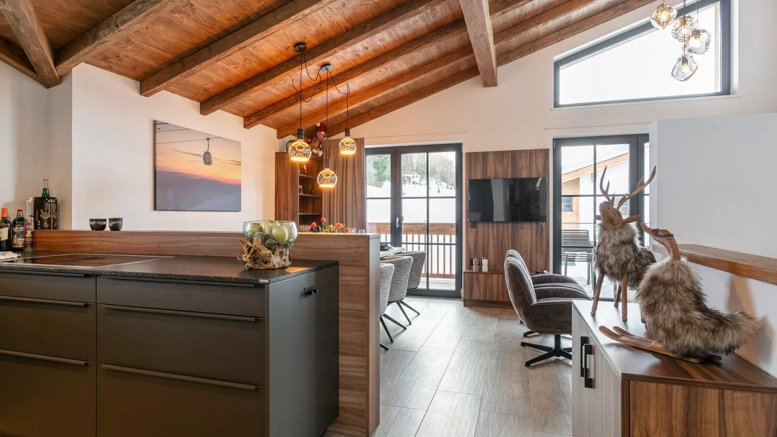 Tauernlodge Eben D4 - Woonkamer