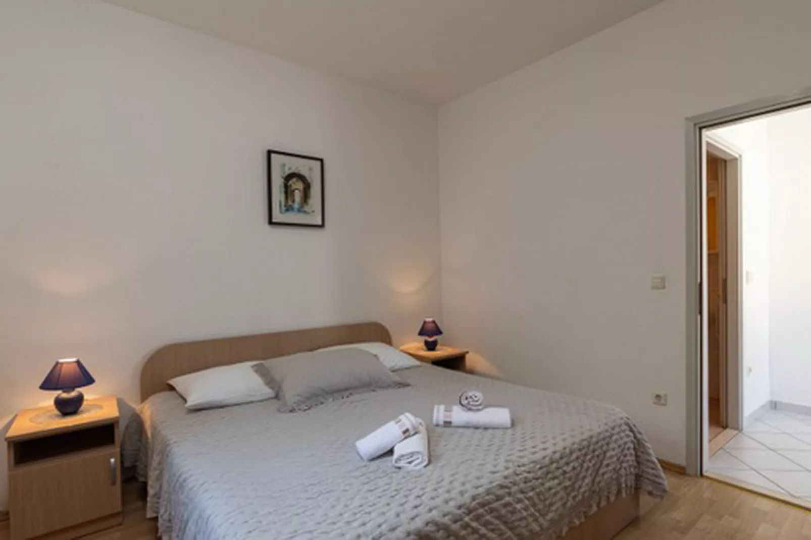 House Rašica -  One Bedroom Apartment with Terrace and Sea view (1)-Slaapkamer