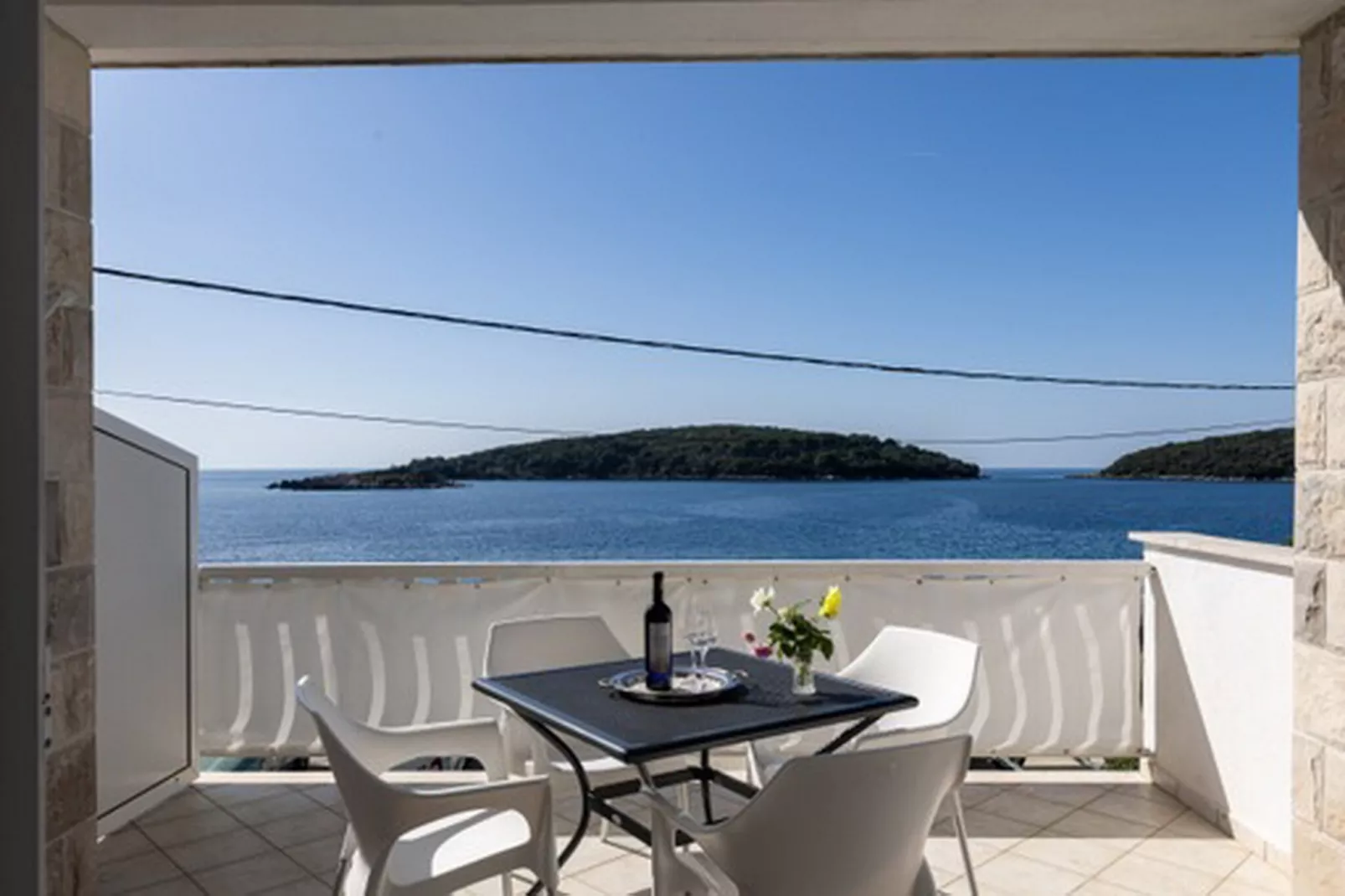 House Rašica -  One Bedroom Apartment with Terrace and Sea view (1)-Terras