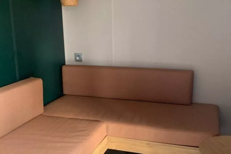 Caravan park Mas des Lavandes Sérignan-Mobilhome Prestige TVclim 2ch 4p-Woonkamer