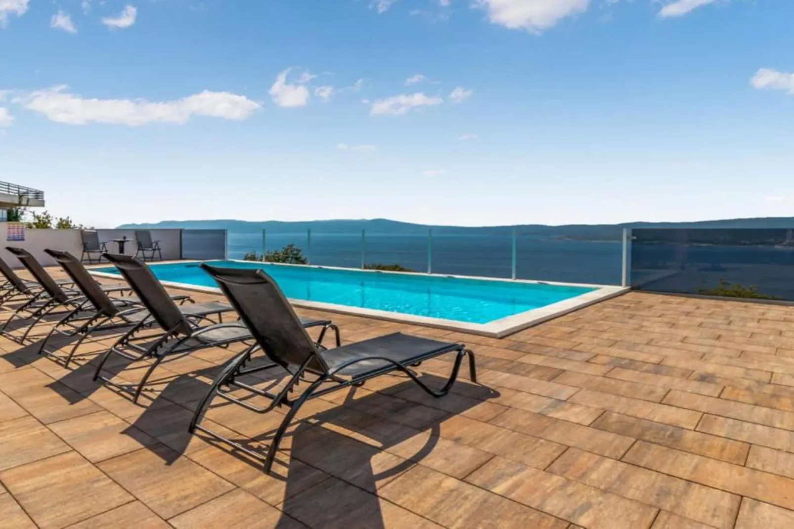 Apartments Panorama - Two Bedroom Apartment with  Terrace and Sea View (1)-Zwembad