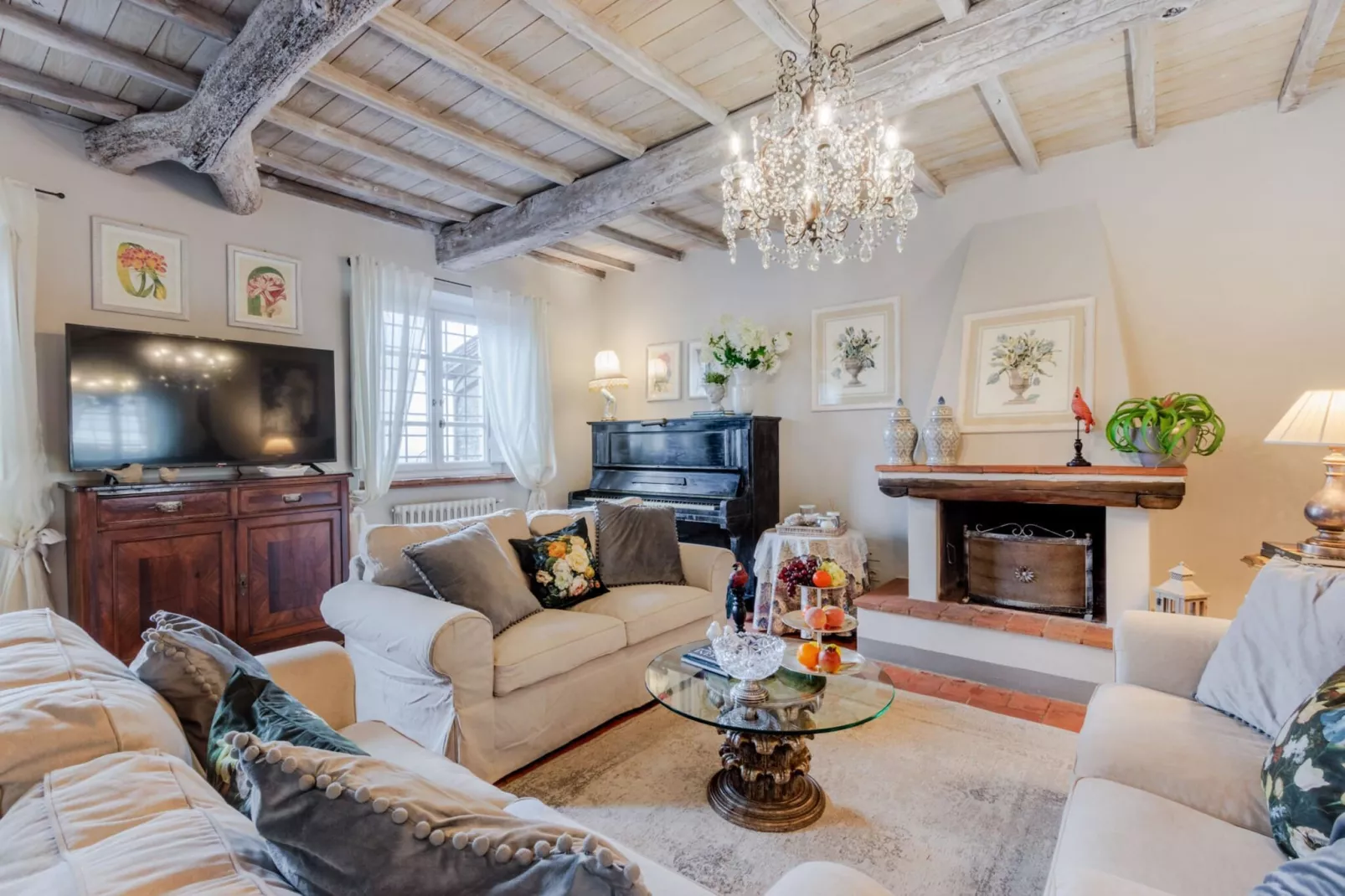 La Macina Farmhouse - Woonkamer