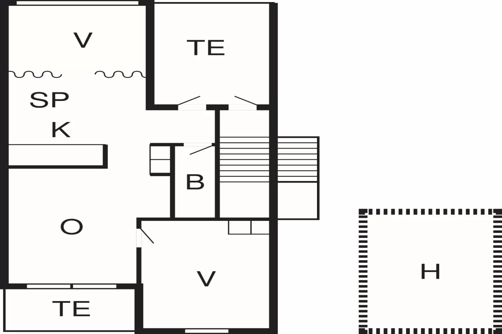 2½ room w/view,1 st floor-Plattegrond