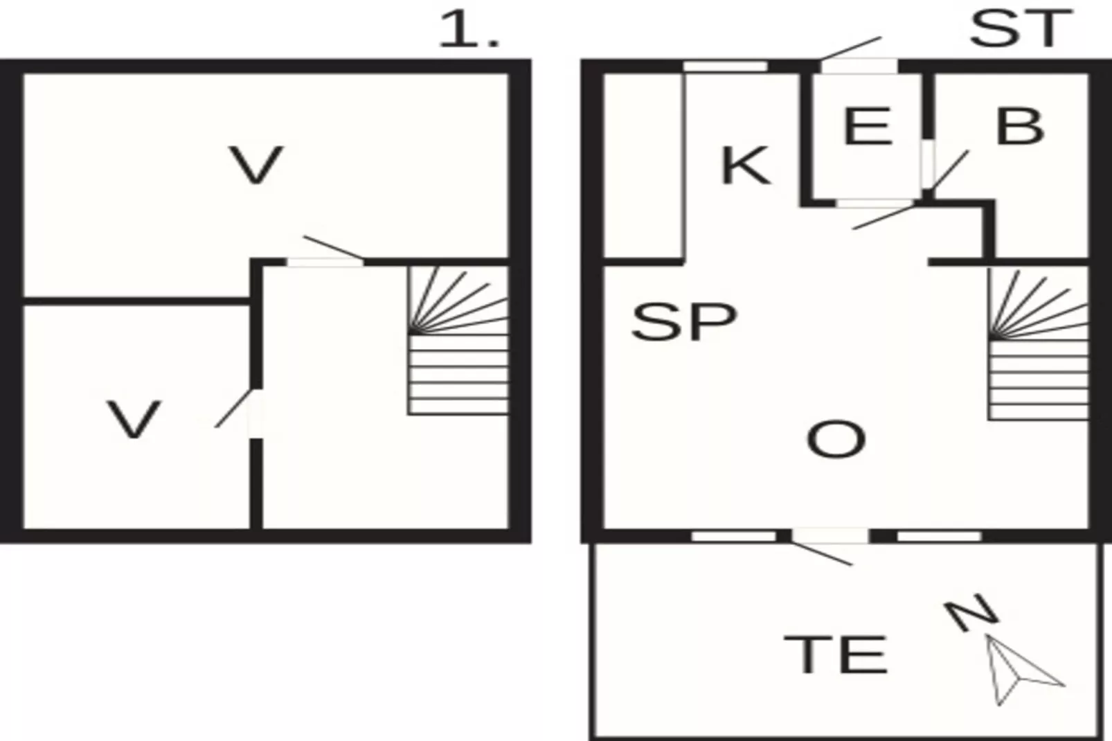 3 roomm/seaview2 levelsPremium-Plattegrond