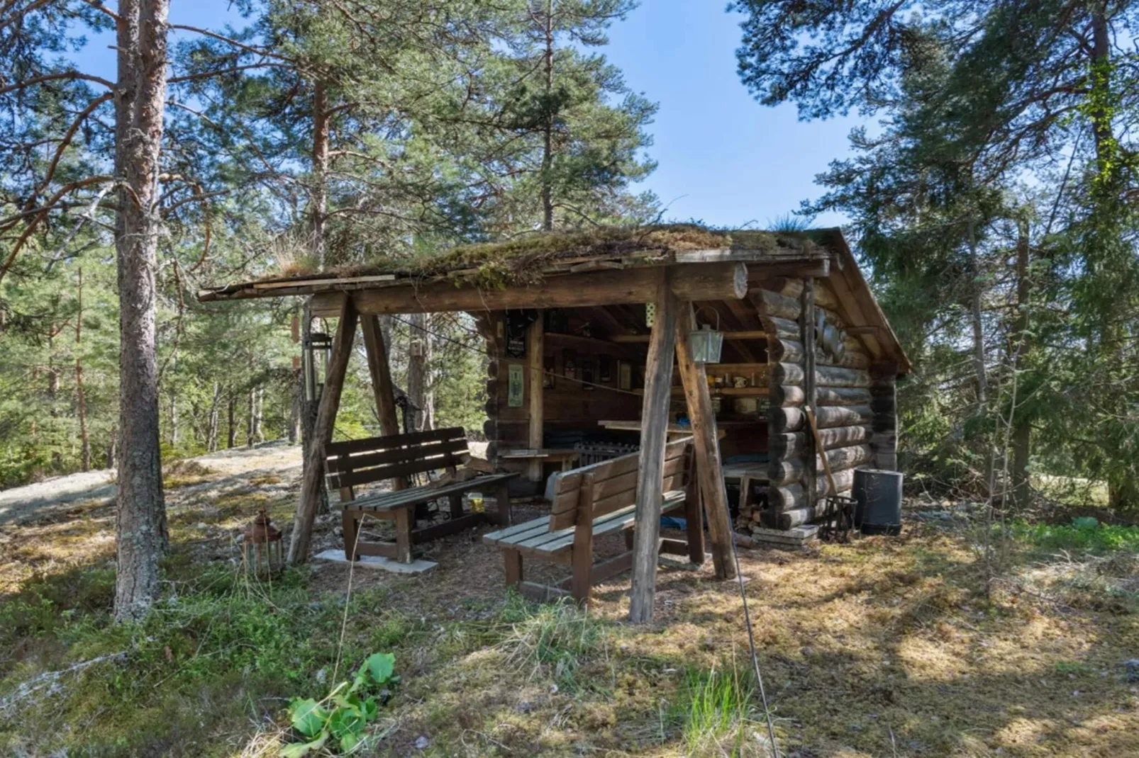 Gezellig toevluchtsoord in het bos met bubbelbad - Buitenlucht