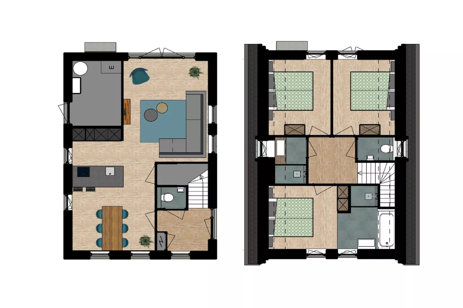 Koggehuys Binnen - Plattegrond